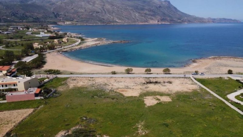 Trachilos Kreta, Trachilos: Riesiges Grundstück direkt am Meer zu verkaufen Grundstück kaufen